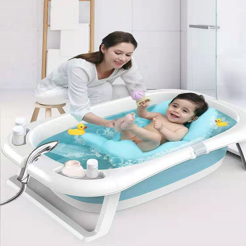 LaoDian Baignoire pliable bébé sur pied en PP+TPE,salle de bains