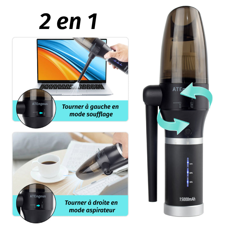 Vente Mini souffleur aspirateur à poussière d'air comprimé 3 en 1 portable,  rechargeable par USB, sans fil, kit de nettoyage pour ordinateur - Banggood  Français Mobile