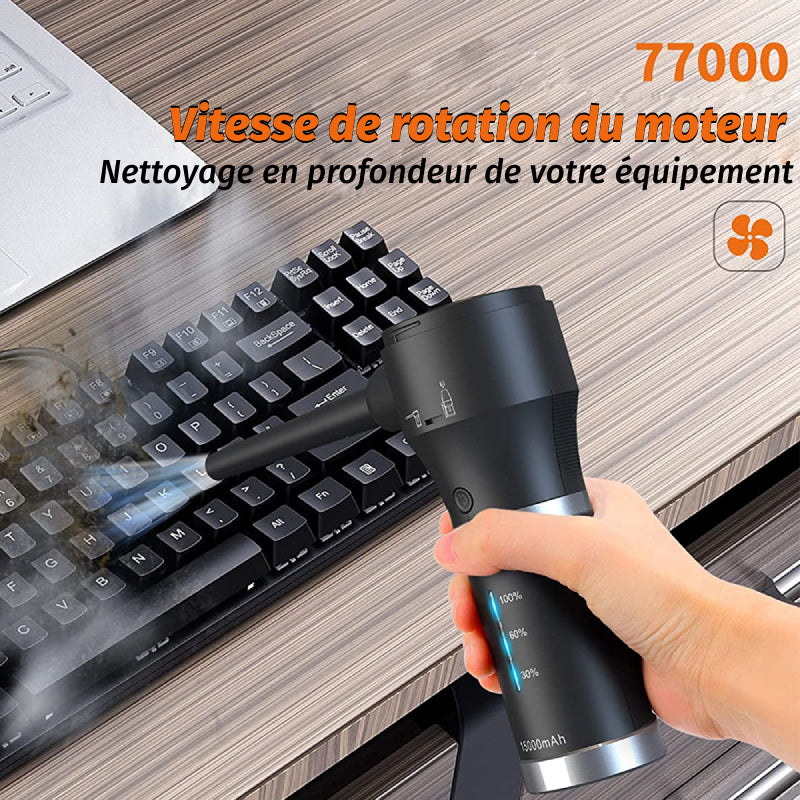 Mini souffleur sans fil : Nettoyeur ordinateur, Mini aspirateur, Souffleur  d air, Souffleur de poussière – BGadgets France