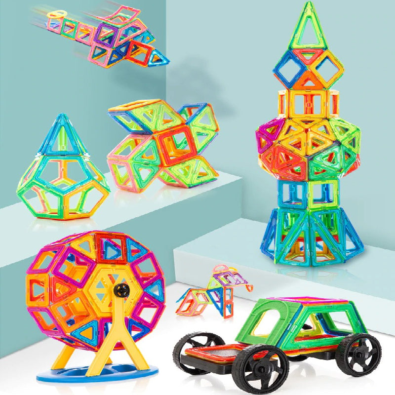 Toytexx Magspace 36pcs blocs de construction magnétiques bricolage  construction jouet éducatif pour enfants - monde de rêve peint