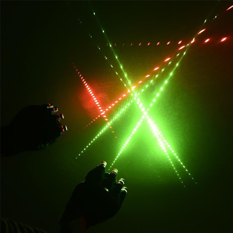 Gants Laser rouge violet vert, gants de scène de danse, lumière de paume  laser pour DJ Club/fête/bars, lumière de doigt de scène, accessoires