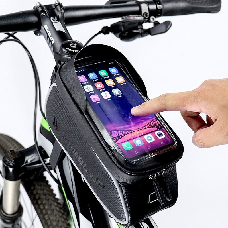 Bike top-tube bag : Support téléphone vélo, Sacoche velo decathlon